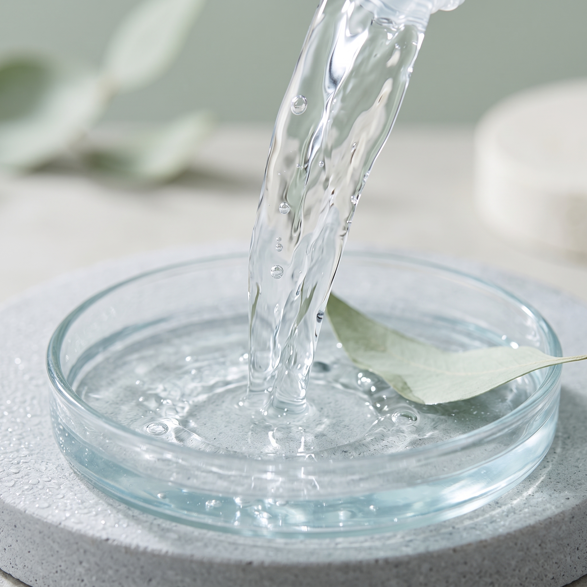 Watery texture pour