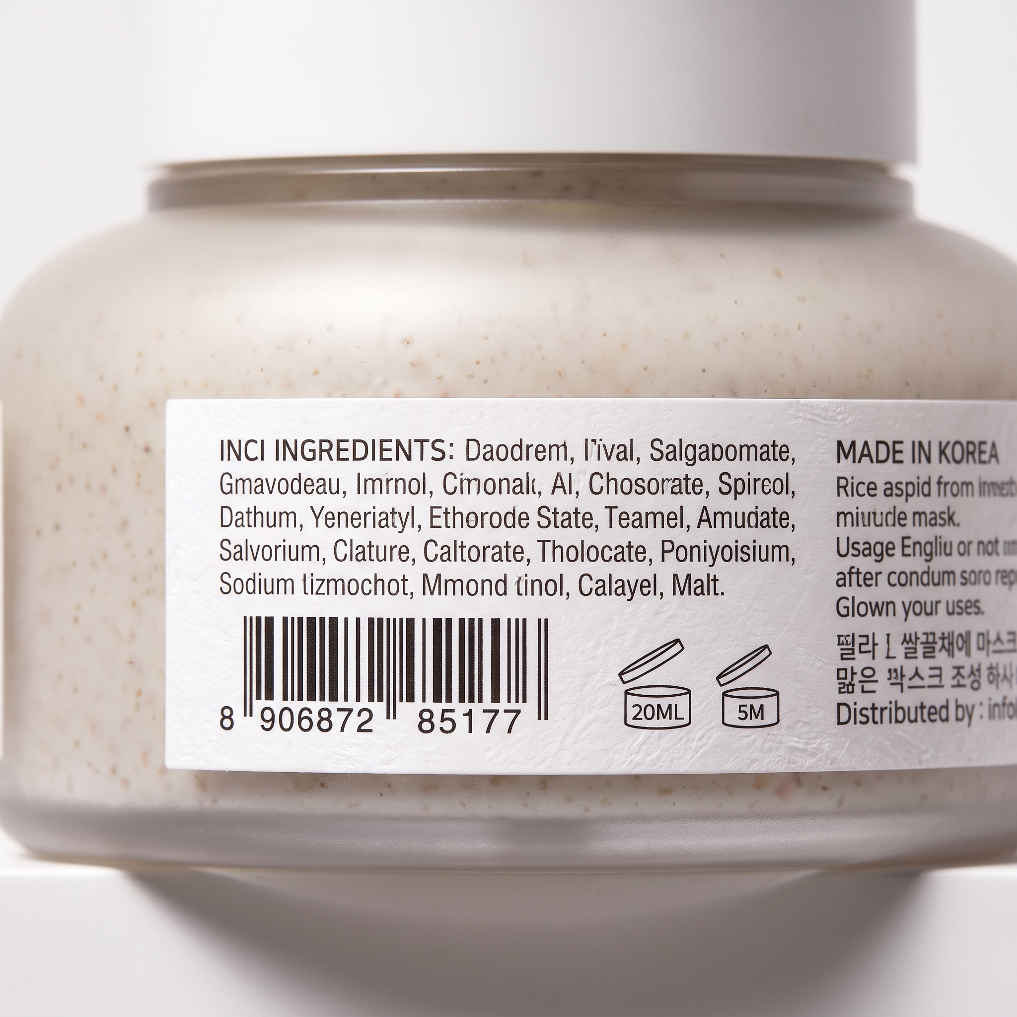 Back label / INCI