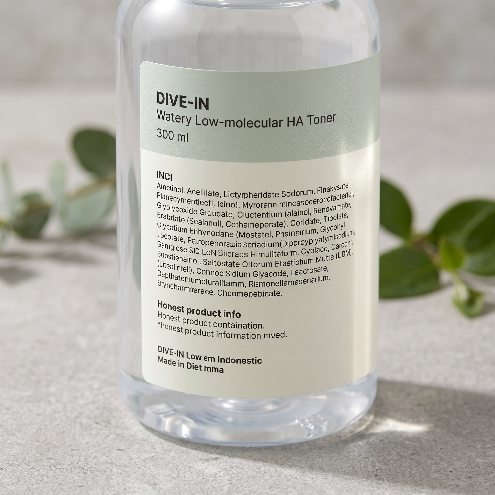 Back label / INCI