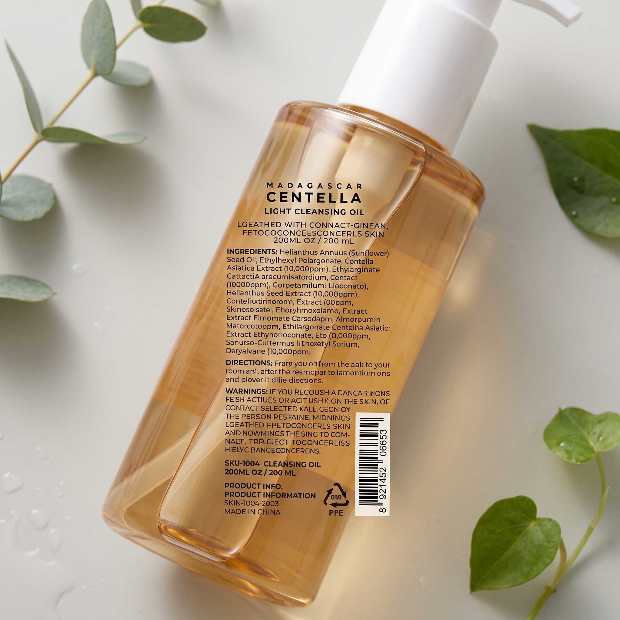 Back label / INCI