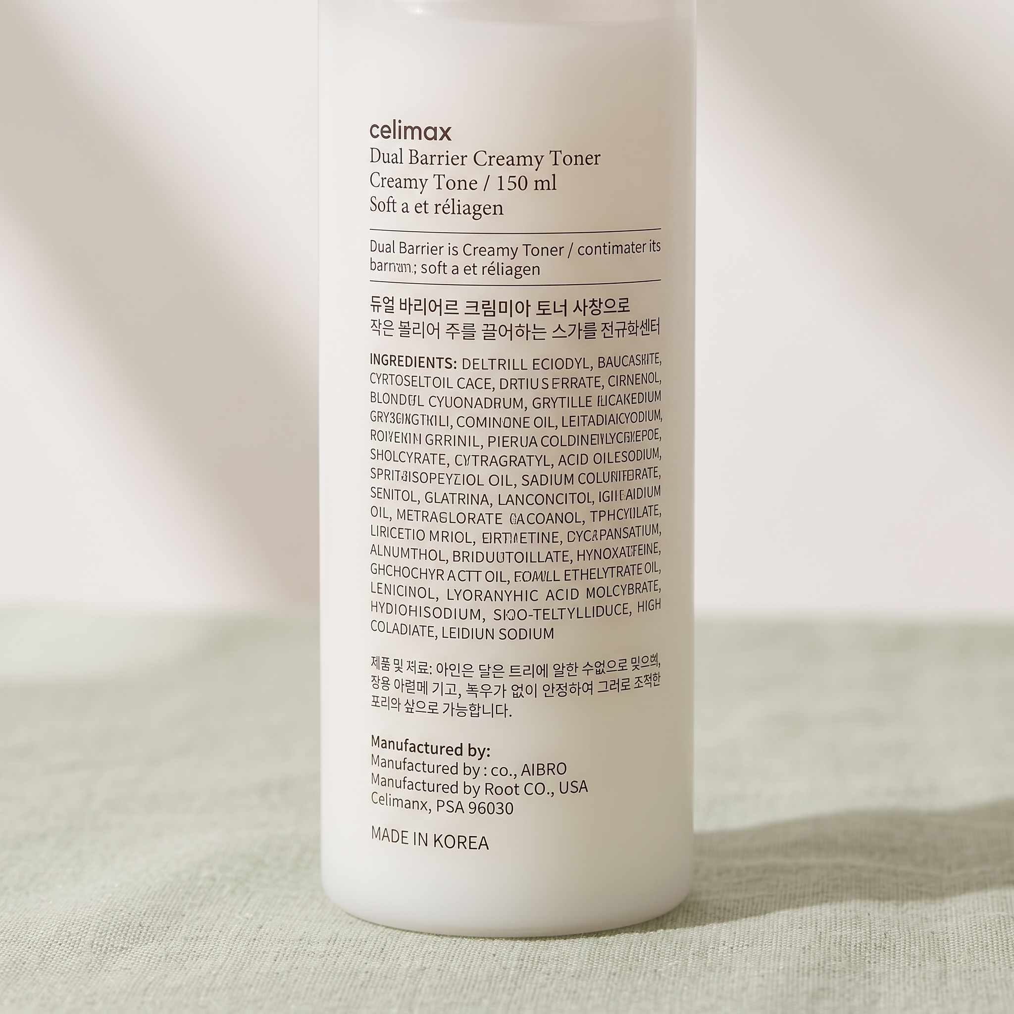 Back label / INCI