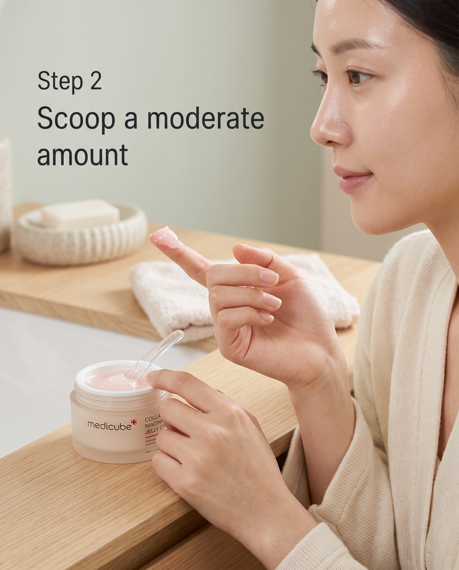 2. Scoop a moderate amount