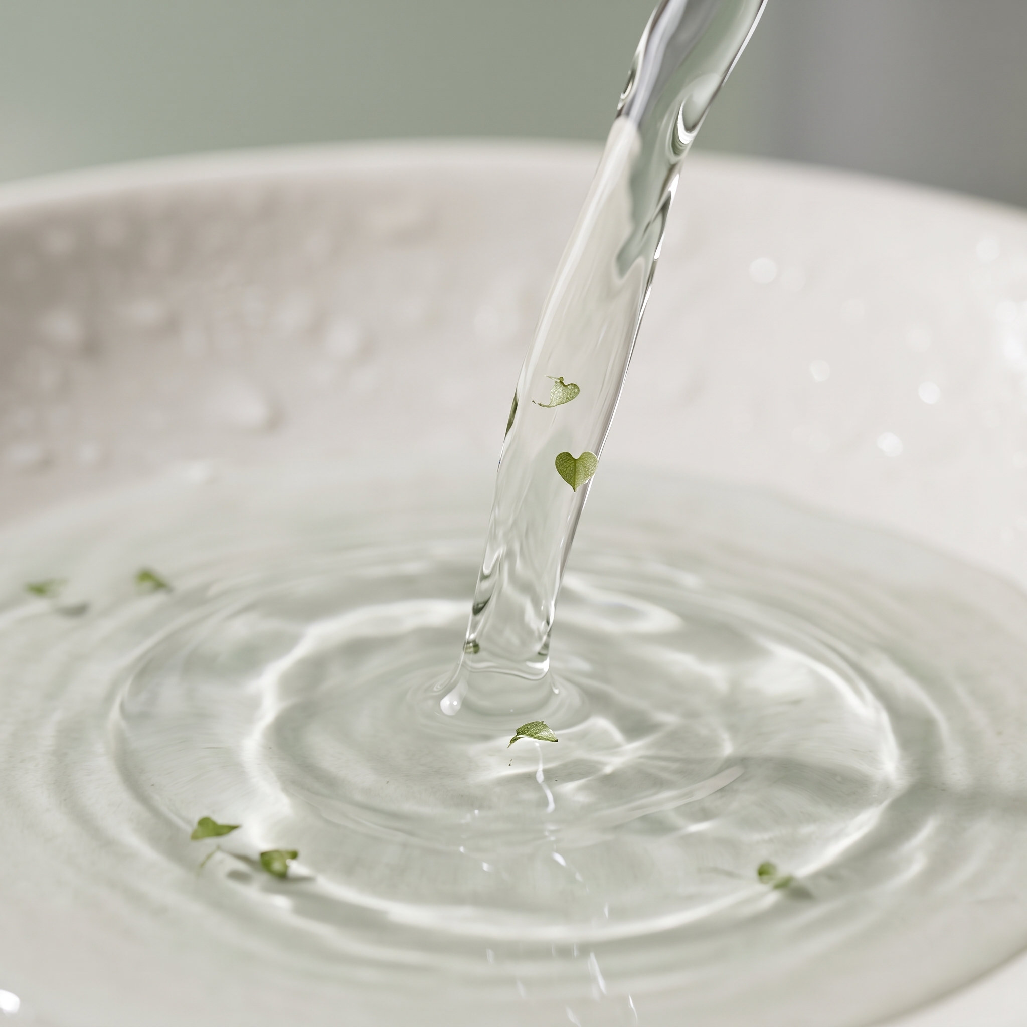 Watery texture pour