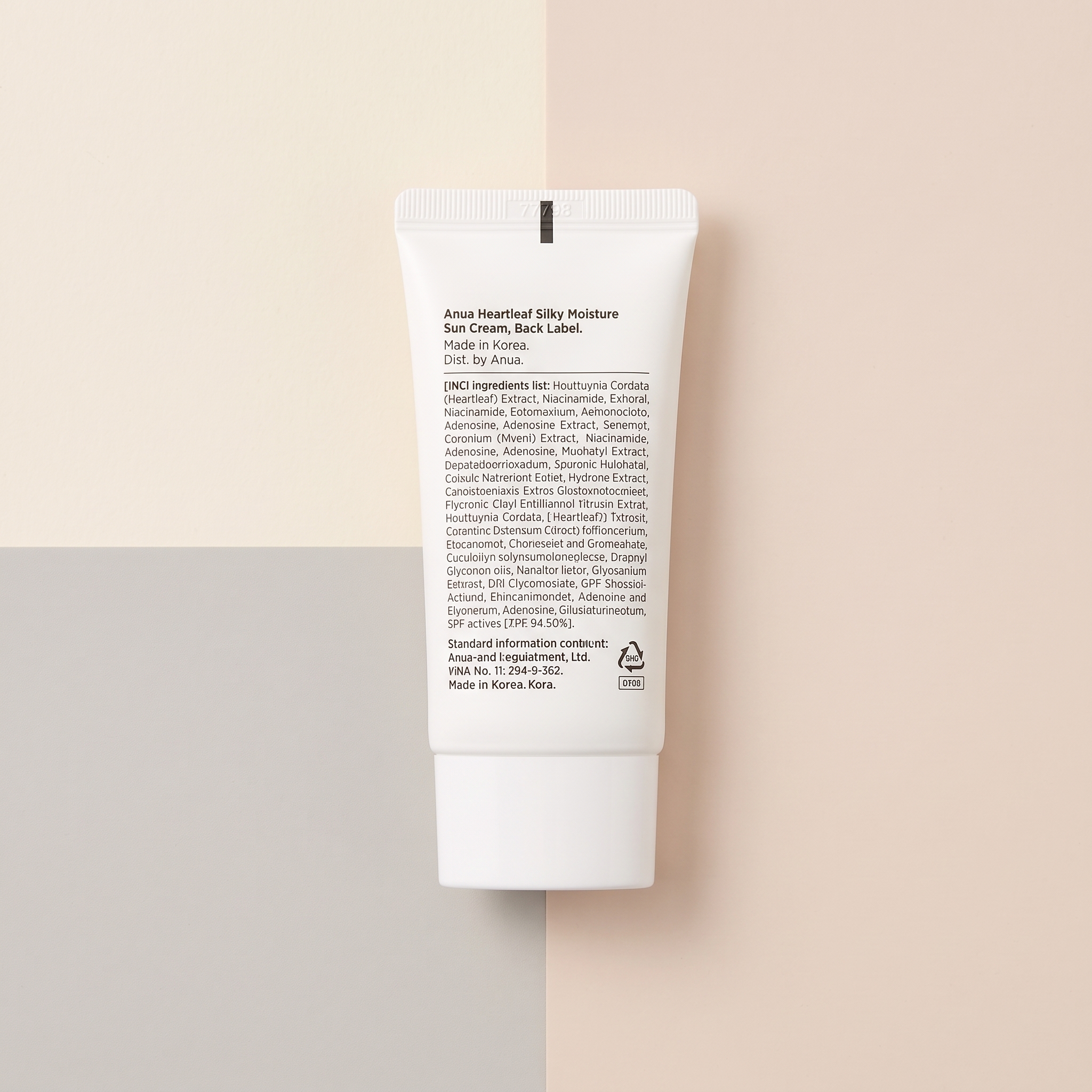 Back label / INCI