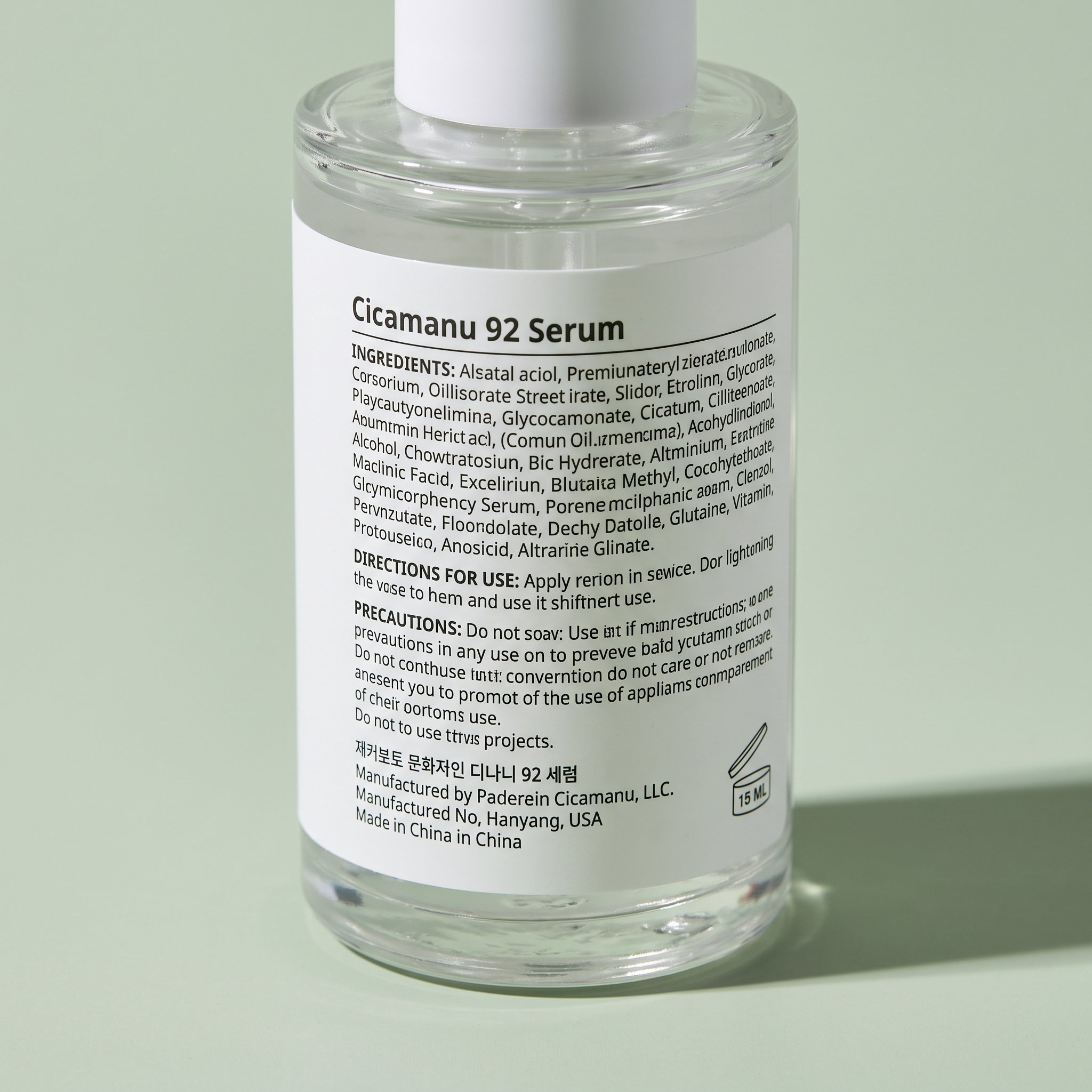 Back label / INCI