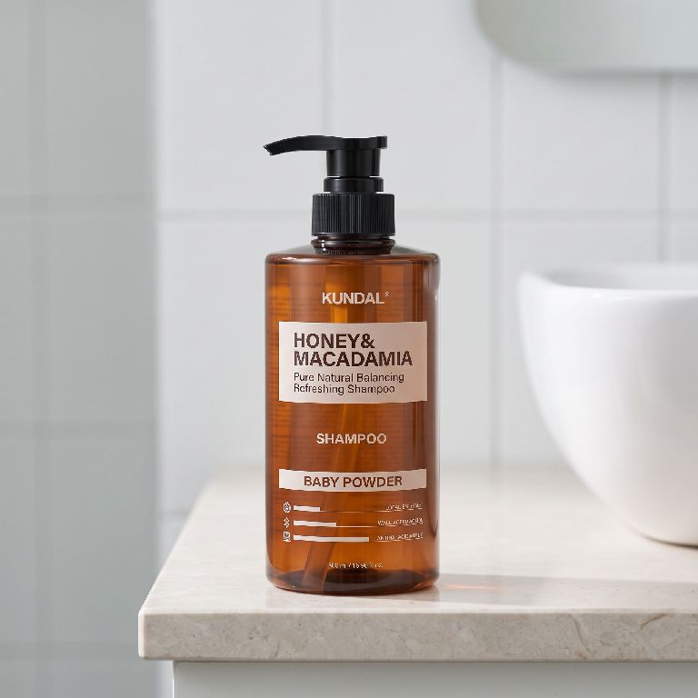 KUNDAL Honey & Macadamia Nature Shampoo 500 ml Baby Powder — Korea pre-order photo 2