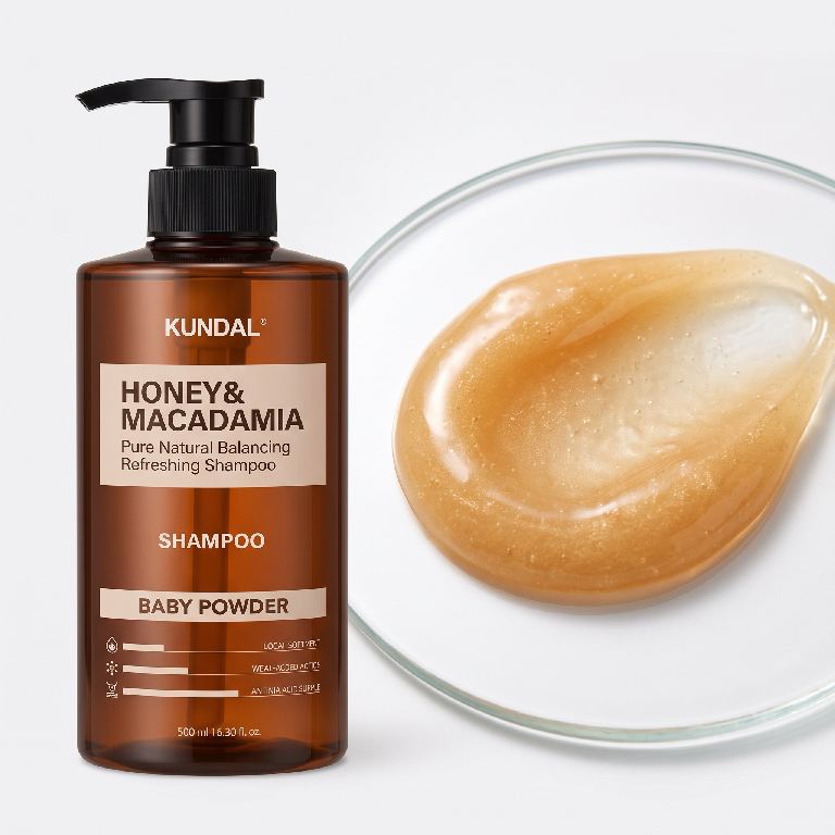 KUNDAL Honey & Macadamia Nature Shampoo 500 ml Baby Powder — Korea pre-order photo 4