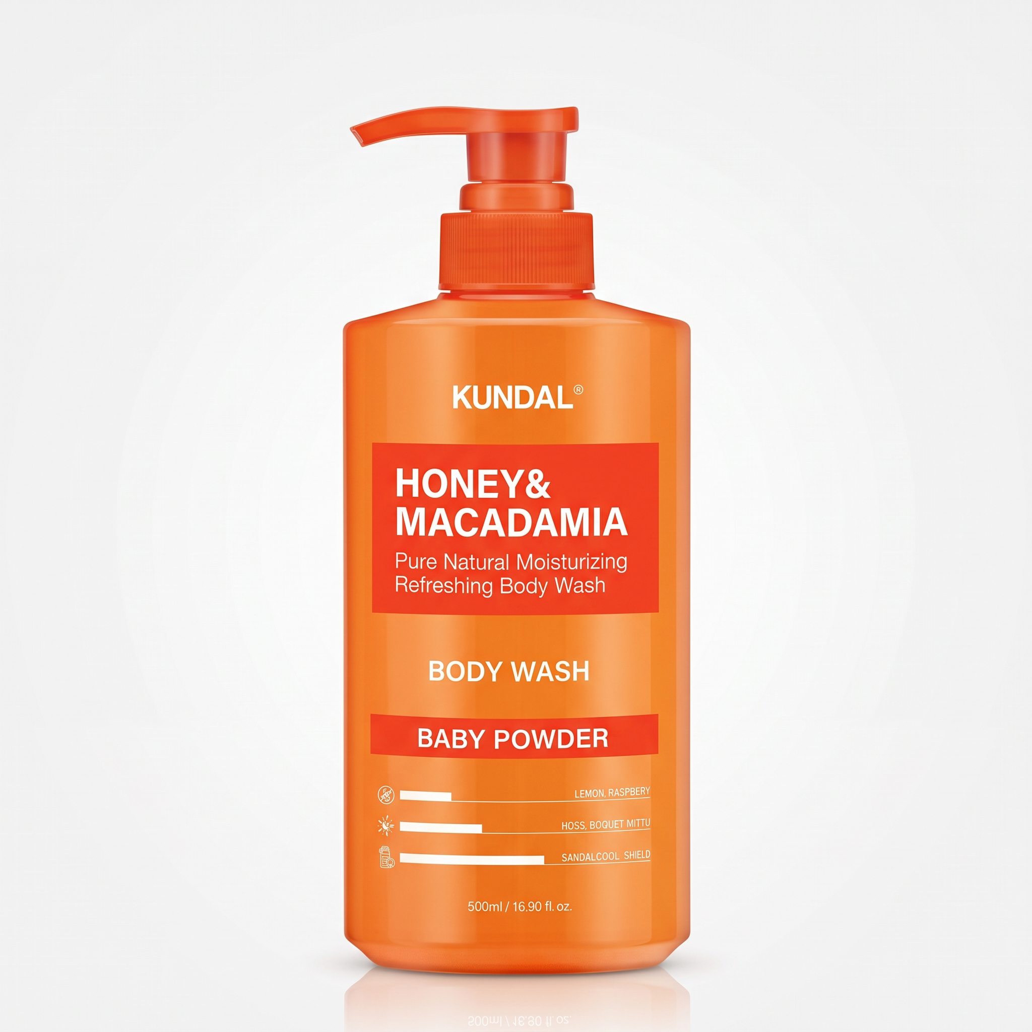 KUNDAL Honey & Macadamia Pure Body Wash 500 ml Ylang Ylang — Korea pre-order photo