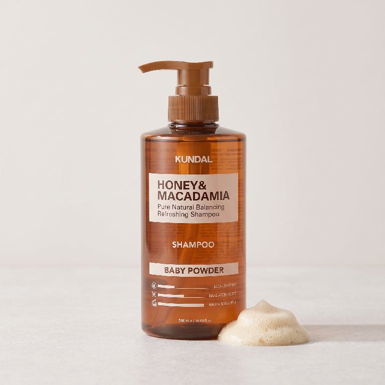 KUNDAL Honey & Macadamia Nature Shampoo 500 ml Baby Powder — Korea pre-order photo 3