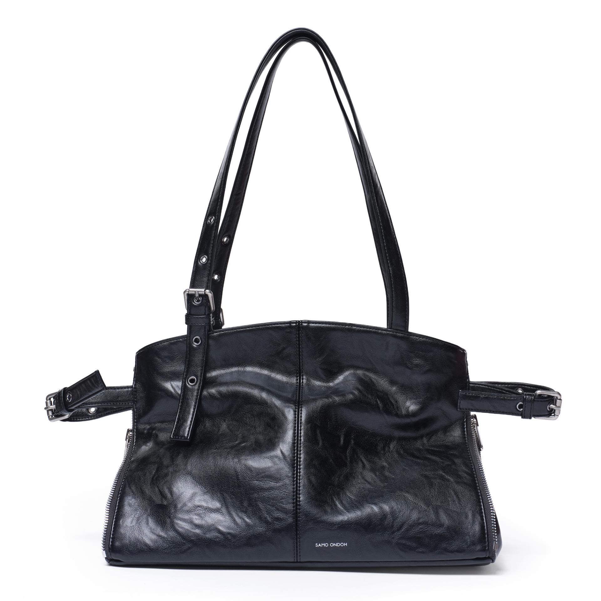 SAMO ONDOH Zipper Shopper Bag M Baked Black — Korea pre-order photo 3