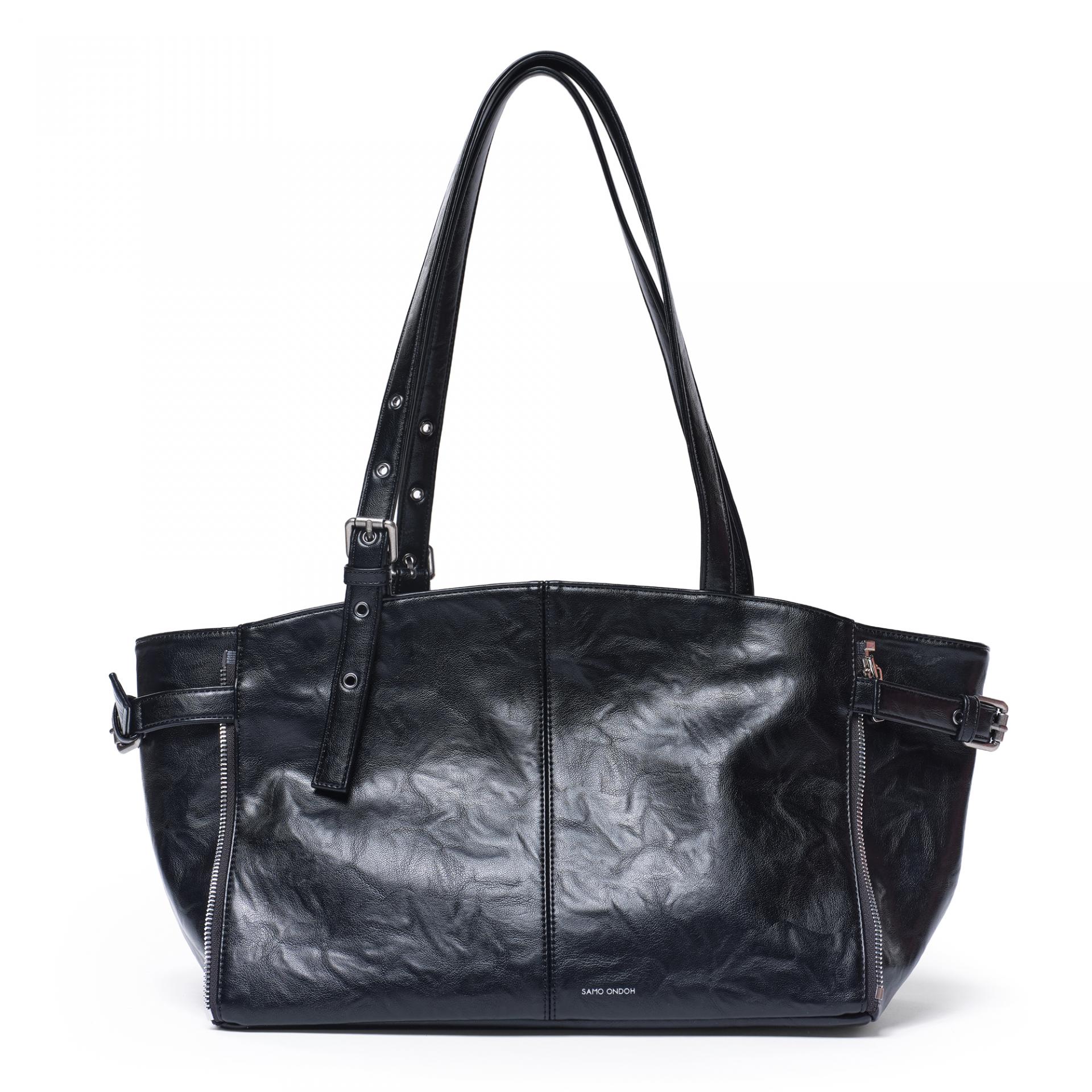 SAMO ONDOH Zipper Shopper Bag M Baked Black — Korea pre-order photo 2